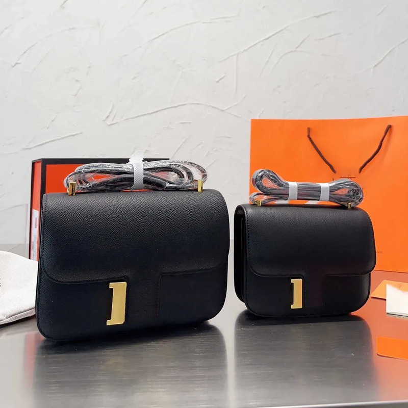 Designer Her Constances Fashion Woman Luxury Code Serial Number Leather Women Purse Shoulder Body Messenger Stewardess Bag H bag c8