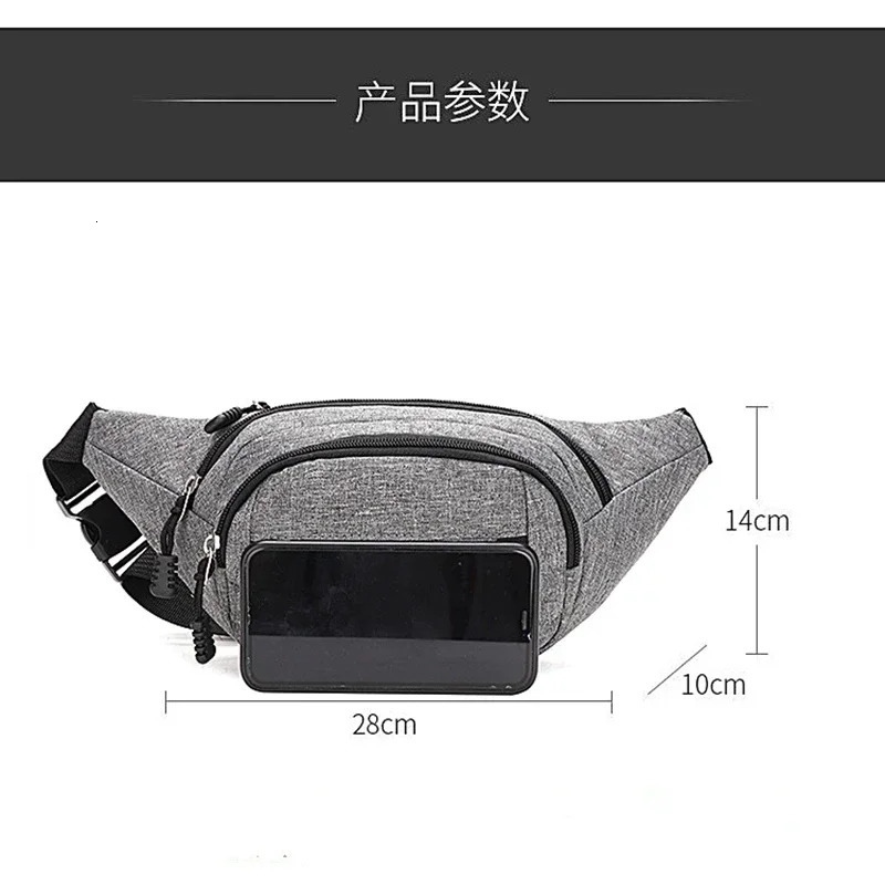 Mens Breast Package Waterproof Outdoor Sports Bag Canvas Pouch Korean-style Waist Fanny Crossbody Male Banana 251231