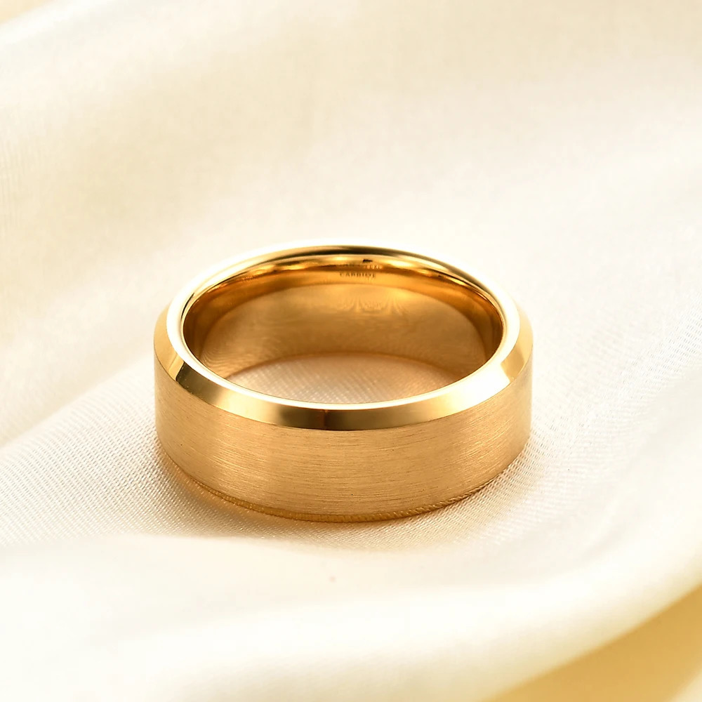 4/6/8mm Tungsten Steel Brushed Ring Stainless Steel Couple Versatile fashion Ring for Women Men Wedding Party Gift Jewelry 251230