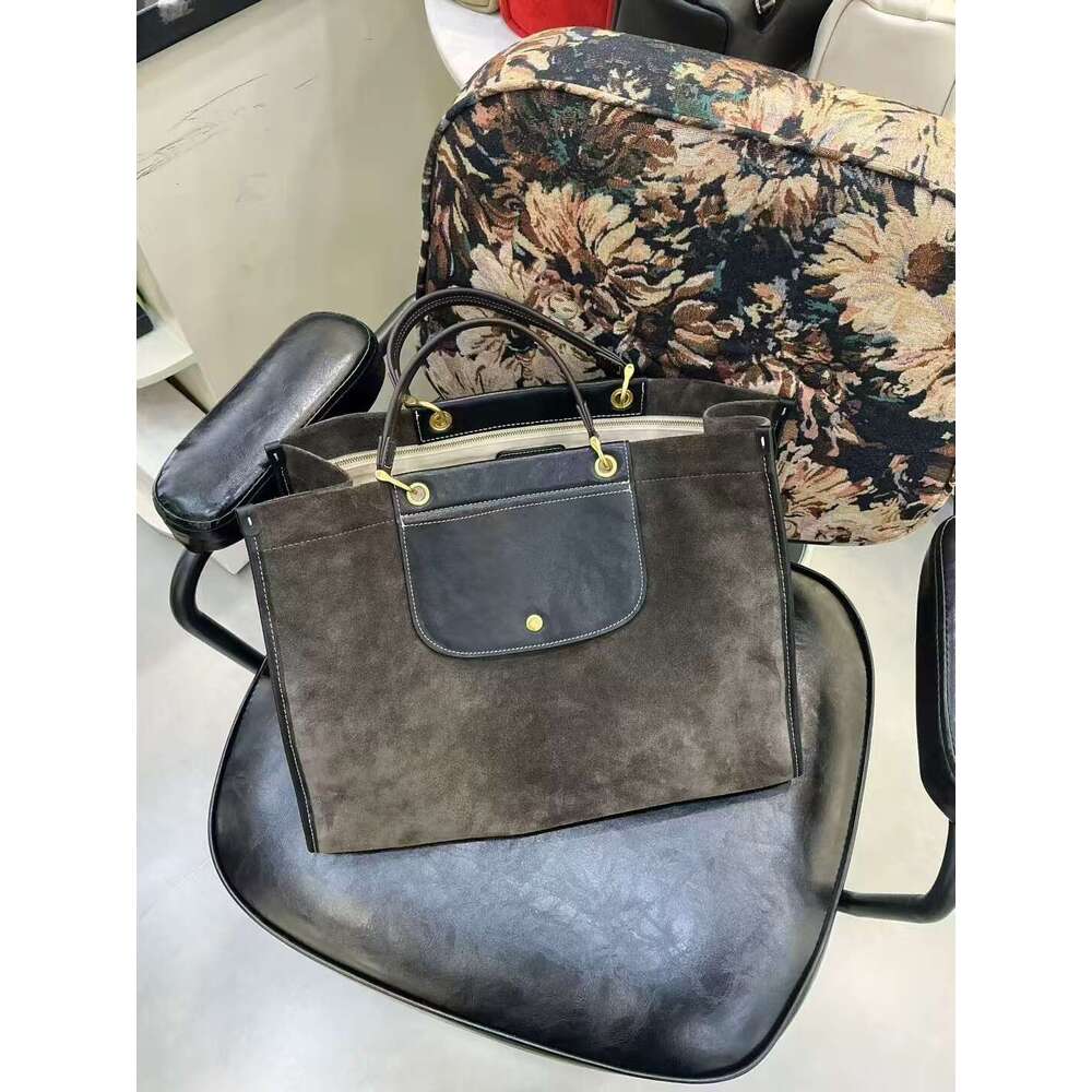 Totebag Shoulder ROSE NOIRE Hot Selling Women S Matte Cowhide Niche Handbag Commuting Versatile Briefcase Large Capacity Tote Bag