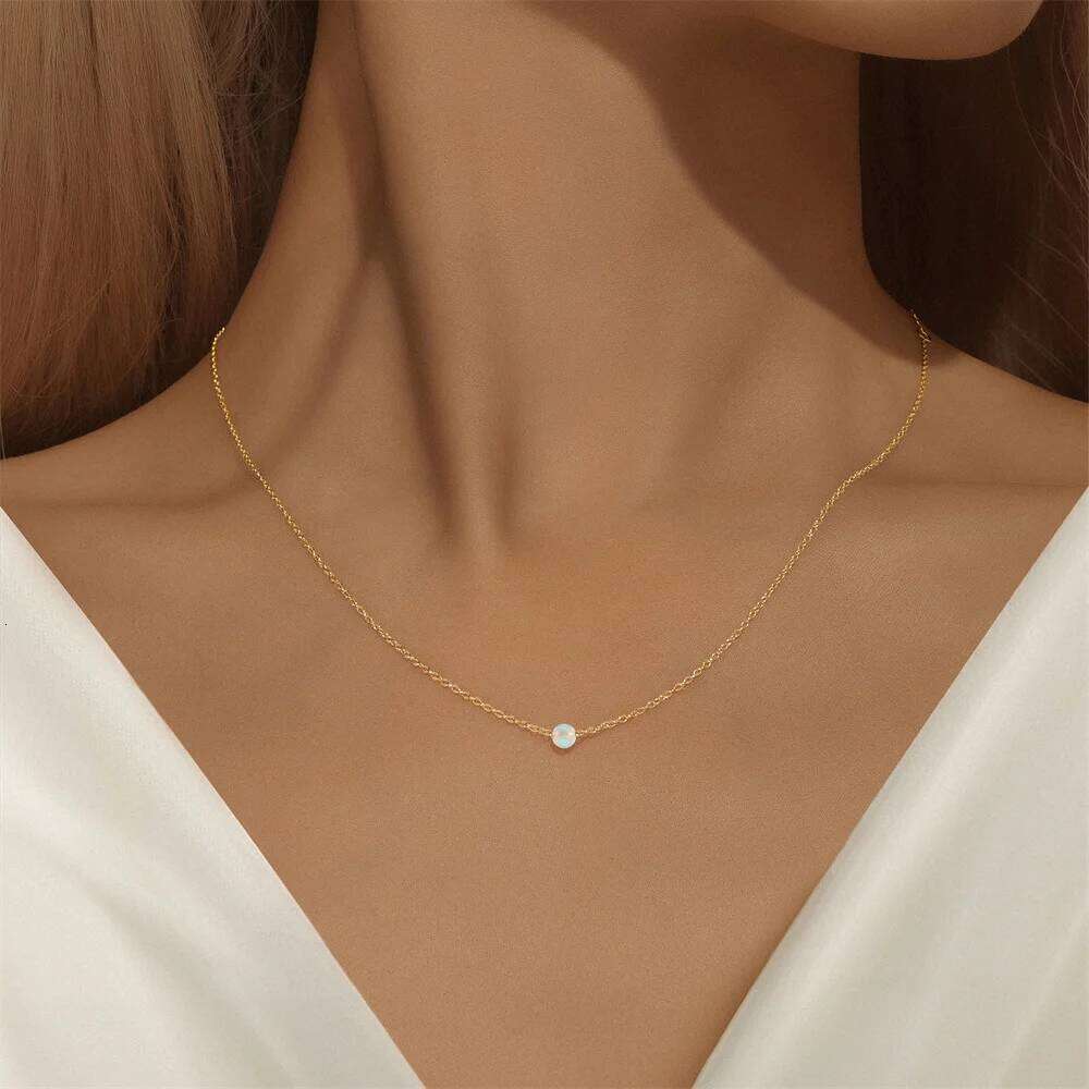 Aide 925 Sterling Silver Necklaces Cute Heart Korean Fashion Style Chain Necklace For Women Jewel Water-drop Collar Pendant Gift