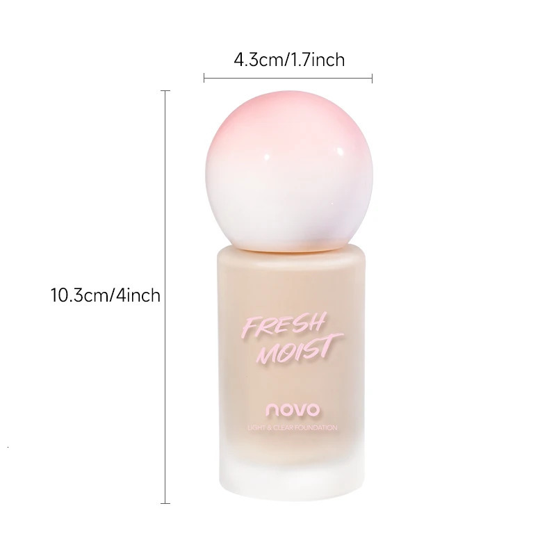 2-color Liquid Foundation BB Cream - Matte Cream Long-lasting 24-hour Coverage Waterproof Sodium Hyaluronate and E 251230