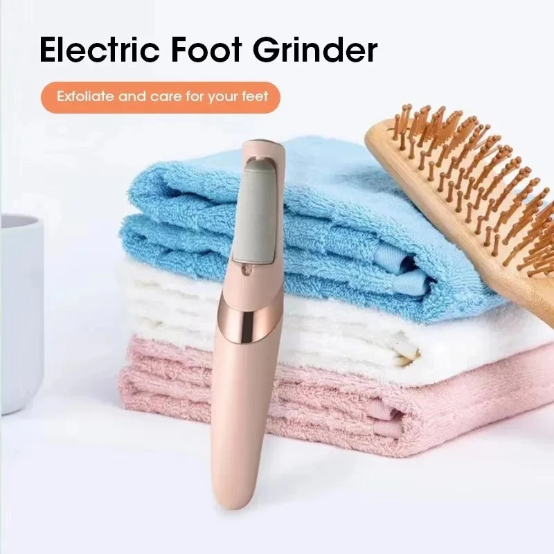 in USB Electric Dead Skin Pedicure Automatic Foot Grinder Rechargeable Roller Feet Pedicure Tool with Removable Roller Heads 251231