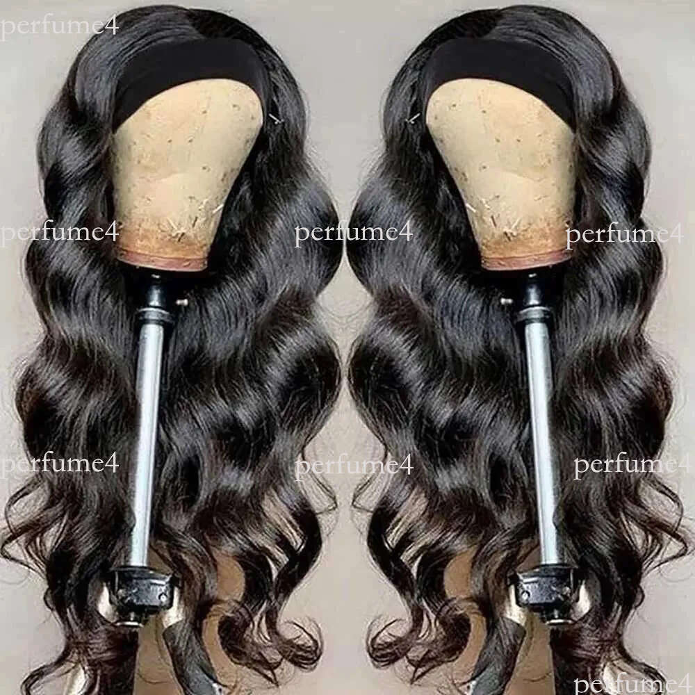 8 40 inches Body Wave Headband Wig Bone Full Machine Made Easy to Go 200 Density Human Hair Wigs W251107
