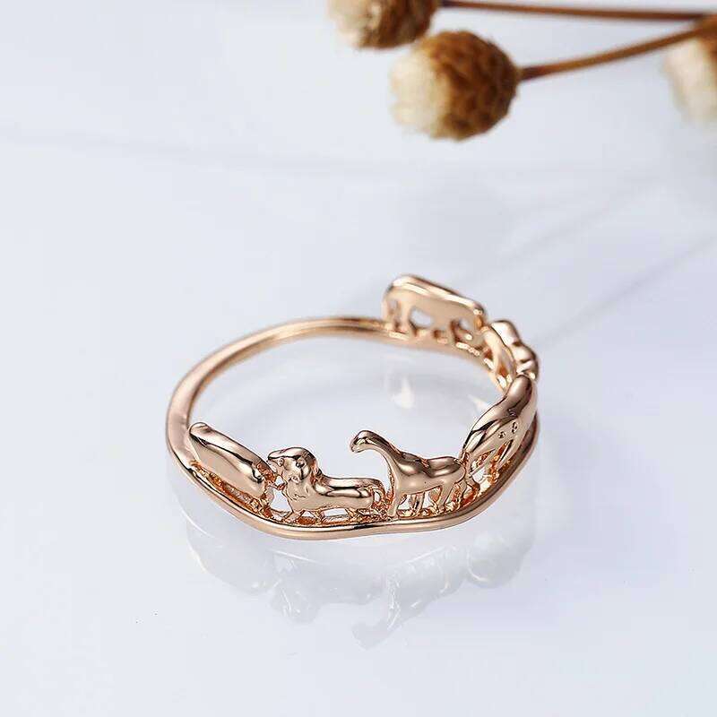 Huitan Simple Stylish Animal Rings for Women Hand-made Design Cute Girls Gift Versatile Female Party Accessories Fashion Jewelry