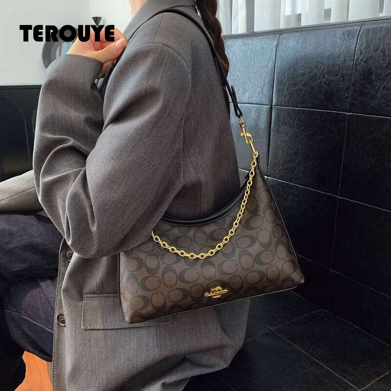 Classic Elegant Tote Women, Popular Leather Shoulder Bag Design For Ladies By Luxury Brand Famous TEROUYE