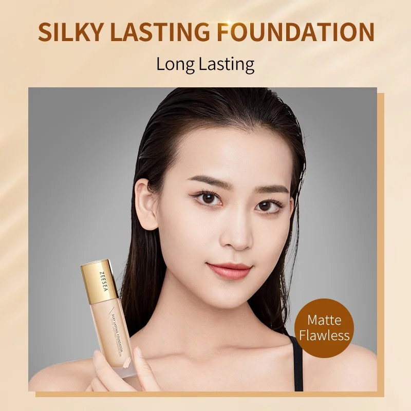 ZEESEA Foundation Full Coverage Natural -glycation Concealer Oil Control LongLasting Matte Dry Oliy Skin 30g 251230