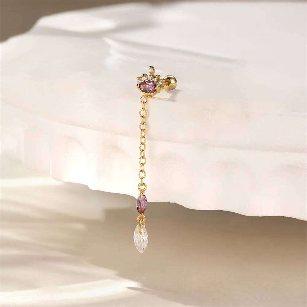 Aide 925 Sterling Silver Raw Stone Earrings Amethysts Apatite Lapis Quartz Stones Earring for Women Luxury Quality Jewelry Girls