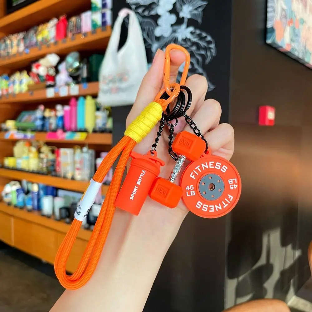 Detachable Barbell Plates Keychain Dopamine INS Simulation Dumbbells Keyring Water Cups Creative Fitness Series Pendant Friends 251230