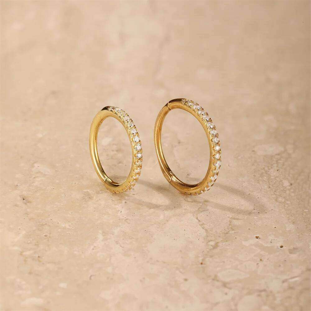Aide 1pc 925 Sterling Silver 10mm 12mm Huggies Size Circle Hoop Earrings DIY Foldable Women Man Xmas Party Gift Jewelry
