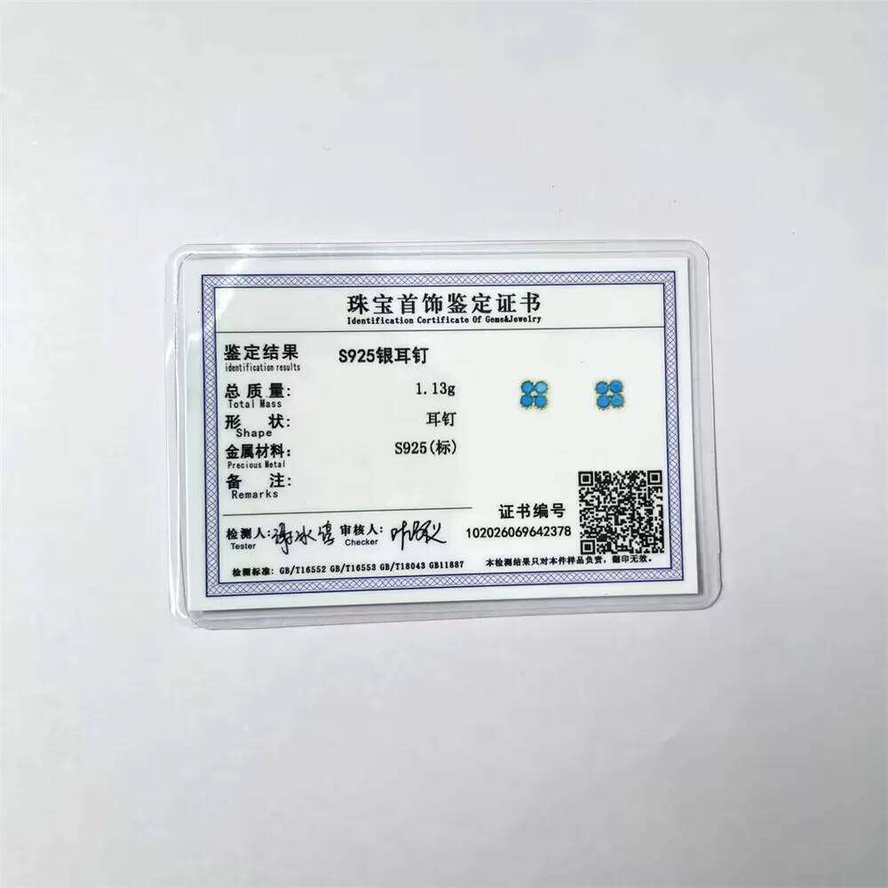 Aide 925 Sterling Silver Cute Turquoise Zircon Mini Small Four Petal Flower Stud Earrings for Fashion Women Teen Jewelry Gift