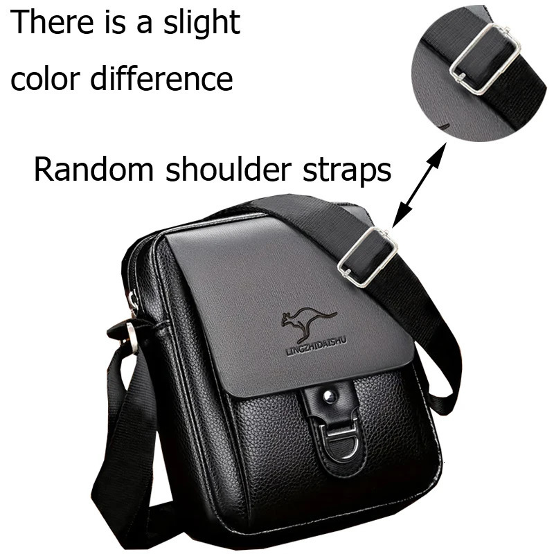 Mens Multi-Color Leather Crossbody Bag Versatile Casual Multi-Compartment Daily Commuting Stylish Practical 251230