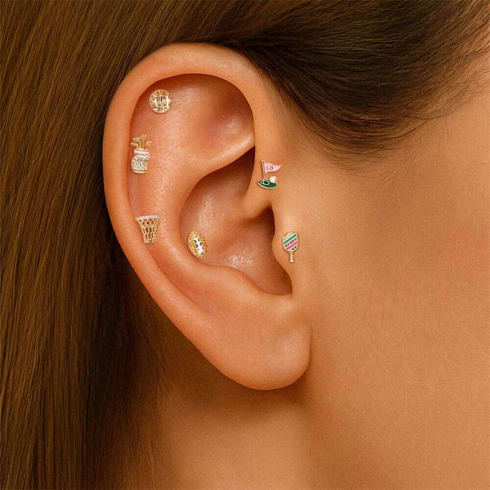 Aide 925 Sterling Silver Delicate Round Zircon Long Tassel Drangle Earring for Women New Design Adjustable Grip Inlaid Piercing