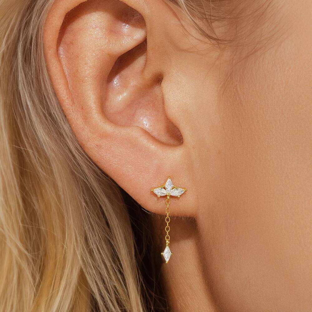 Aide 925 Sterling Silver Stud Earrings For Women Candy Series Sweet Hypoallergenic Ear Studs Minimalist Flower Piercing Jewelry
