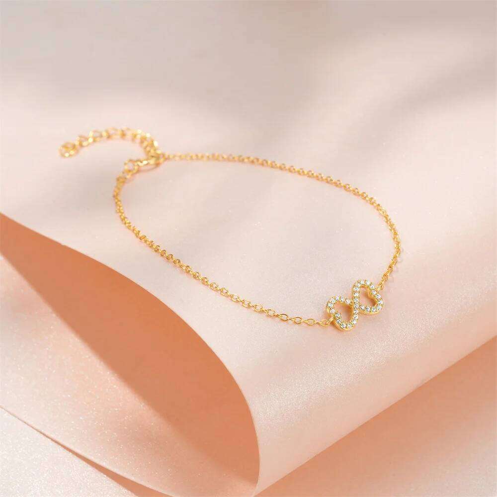Aide Simple Classic 925 Sterling Silver Gold Plated Round Hoop Bracelet Chains for Women Fashion Romantic Fine Jewelry Pulseras