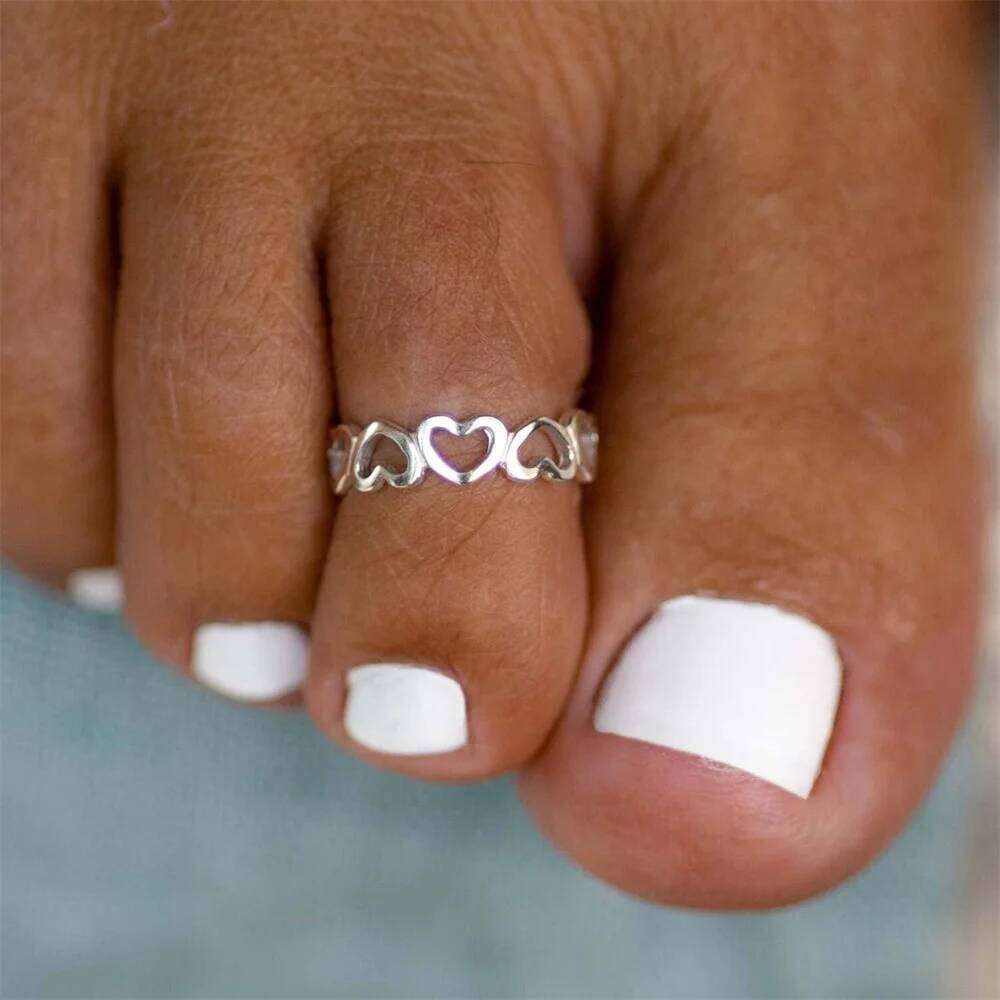 Aide 925 Sterling Silver Vintage Flower Toe Ring High Quality For Women Summer Vacation Beach Party Minimalist Jewelry Gift Feet