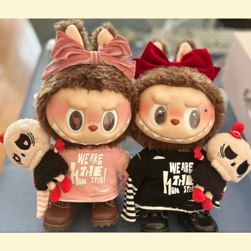 For Catch Me if You Like Me 38cm PVC Plush Doll Valentine's Day Monster Zimomo Pink Harmonia Blind Box Gift QIAOWANTONG