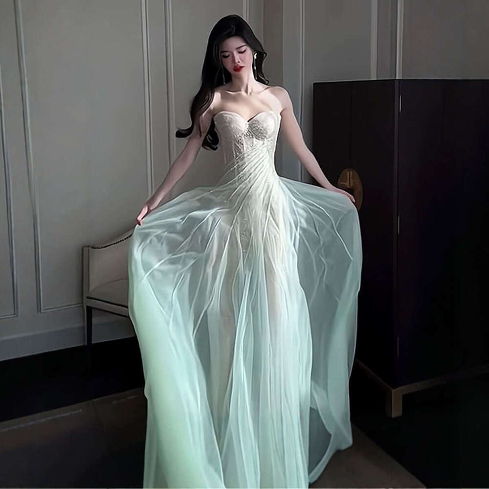 French Niche Strapless Toast Bridal Engagement High End Luxury Light Wedding Dress Women Women S Luxury Clothing