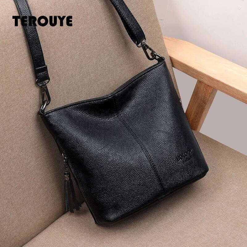 Soft Leather Hand Crossbody Bags For New Luxury Handbags Women Casual Shoulder Tote Bag Bolsa Feminina TEROUYE