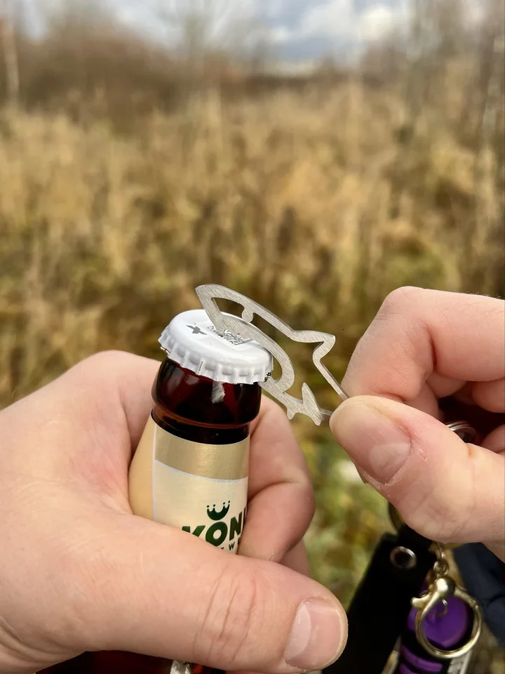 n Shark Beer Bottle Opener Keyring For Women Men Stainless Steel Silver Color Fish Summer Keyholder Jewelry Gifts 251230