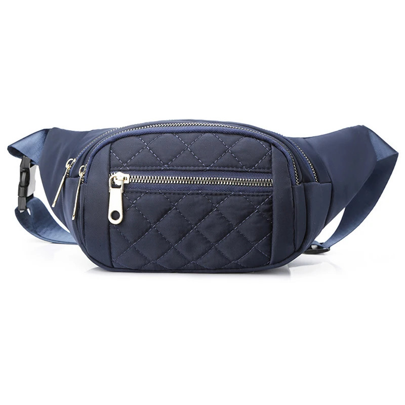 Women Plaid Waist Bag Female Oxford Waterproof Belt Bags Crossbody Chest Bag Ladies Fashion Fanny Pack Banana Hip Purse 251231