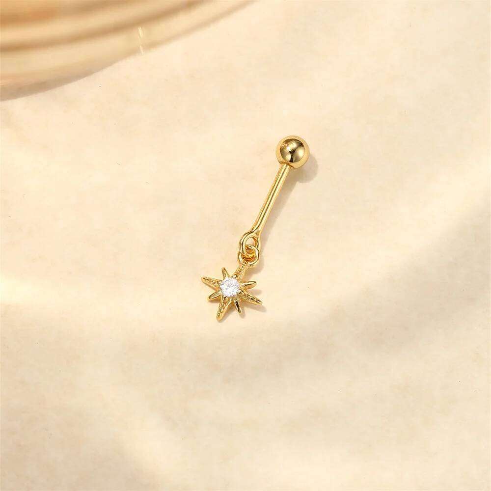 Aide 1piece 925 Sterling Silver Screw Bead Piercing Stud Earrings for Women Nose Navel Nail Ear Studs DIY y2K Fine Jewelry