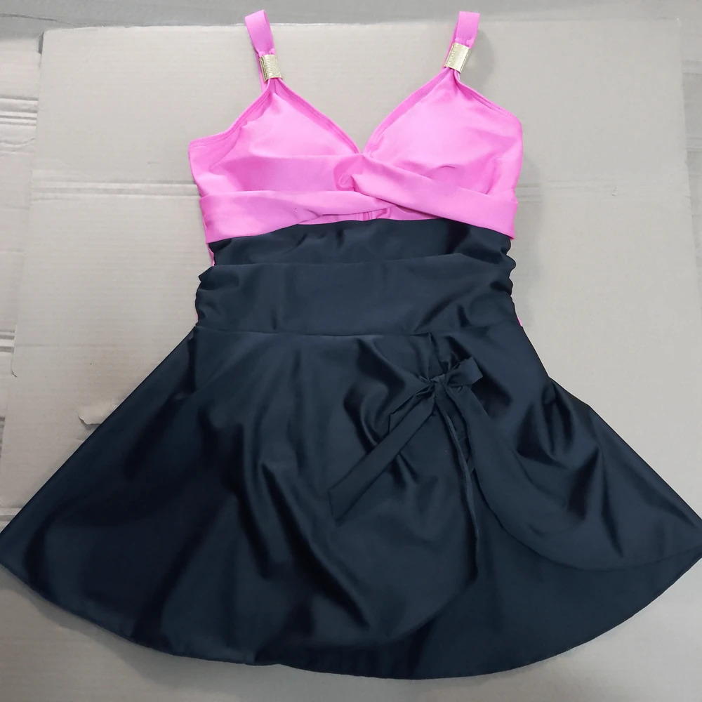 8 Colors Cute Women Swimdress Tummy Control Sexy One Piece Slim Comfortable Ruched Cross Swimwear Elastic Beachwear 251231