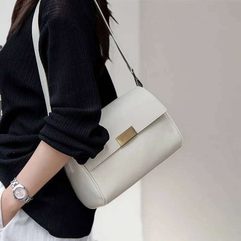 Angel Kiss Genuine Cowhide Leather Women's Shoulder Crossbody Retro Versatile Ladies Underarm Fashion Luxury Brand Bag Wholesale