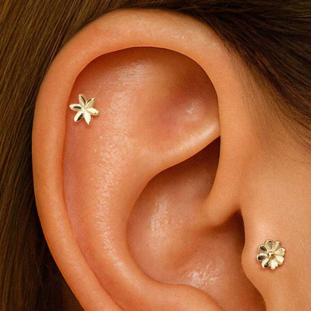 Aide 925 Sterling Silver Dainty Flower Stud Earrings For Fashion Women Party Cute Jewelry Girls Birthday Minimalist Accessories