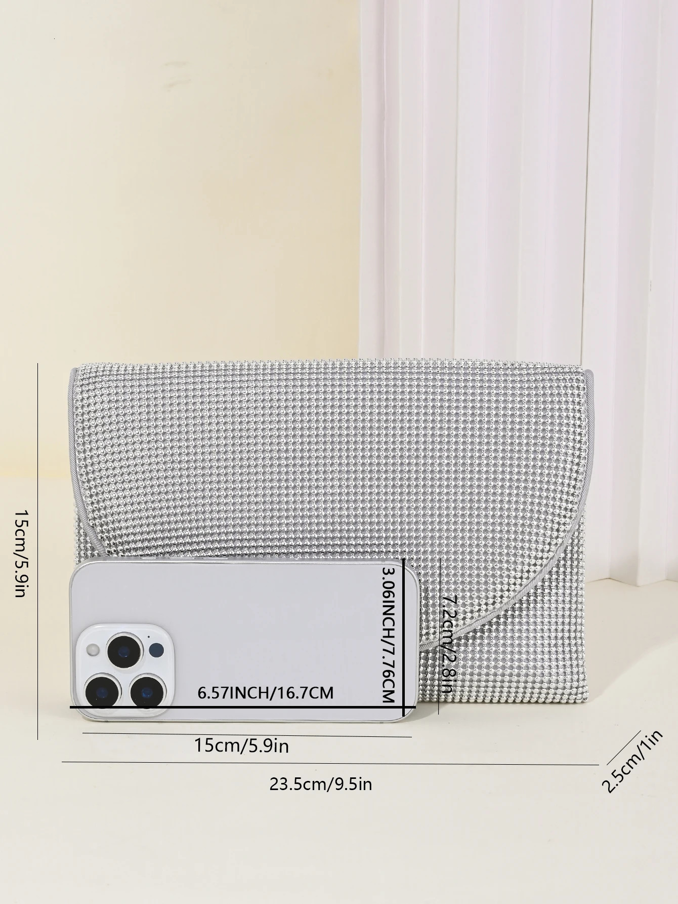 Clutch Chain Mesh Purse Evening Bag for Women Elegant Chain Mail Evening Envelope Handbag With Detachable Chain Elegant 251231