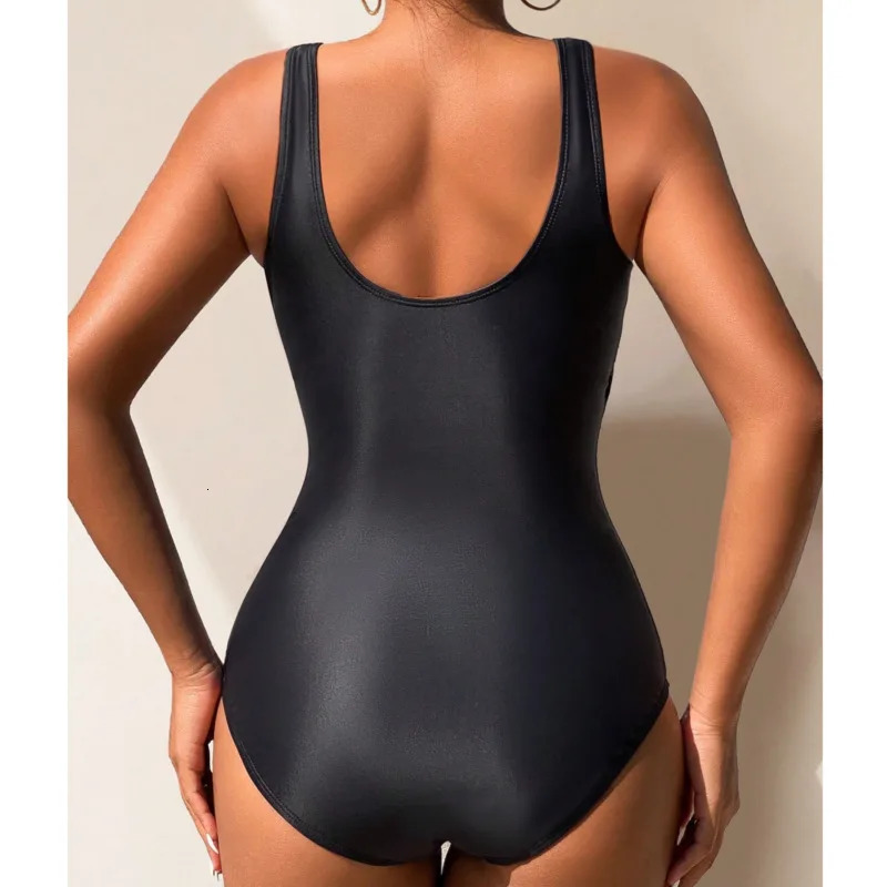 One Piece Large Swimsuits Closed Plus Size Swimwear Push Up Female Body Bathing Suits For Pool Beachwear Womens Swimming Suit 251231