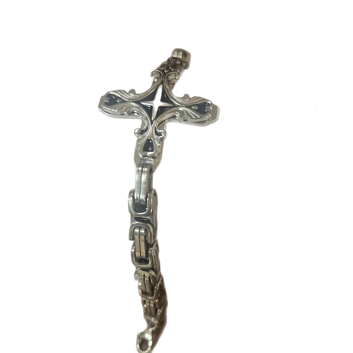 Luxury Brand Designer Jewelry Hot Sale New Gothic Style Retro Cross Stainless Steel Personality Hip-Hop Fashion Simple Versatile Bracelet