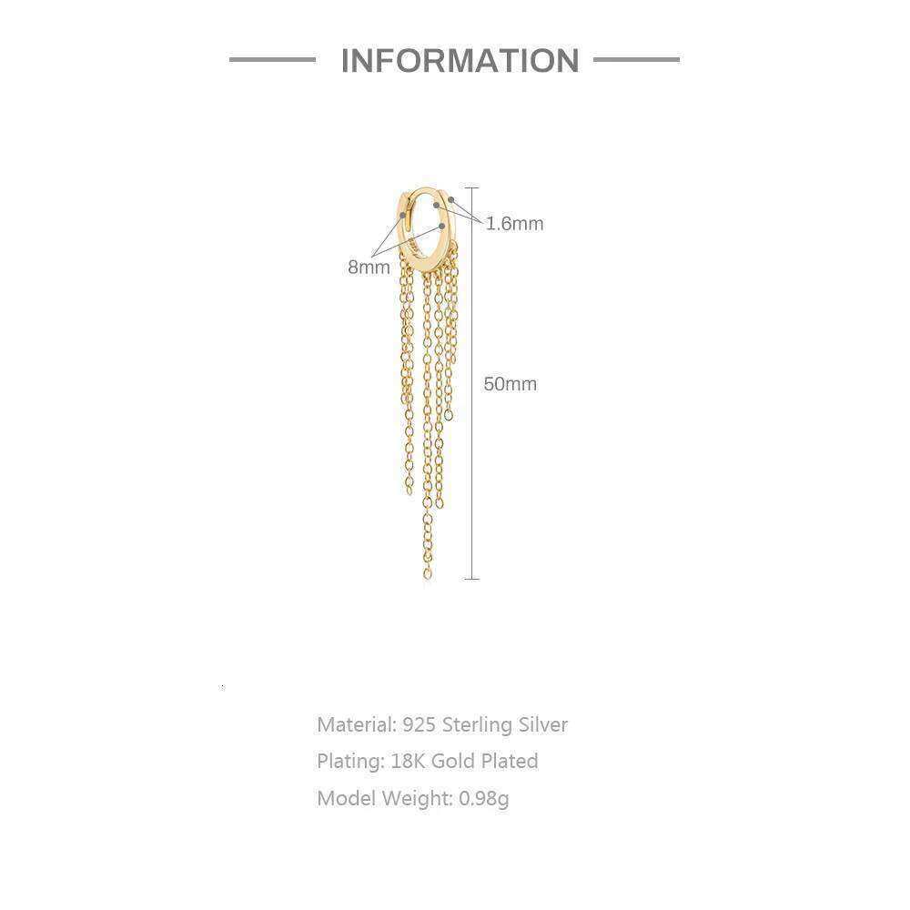 Aide 925 Sterling Silver Gorgeous Multi Long Chain Tassels Dangle Earrings For Women Luxurious 18K Gold Plated Party Jewelry