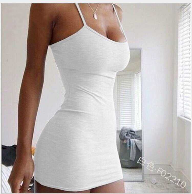 Foreign Trade Spring Summer Women's European and American Nightclub Bodycon Sexy Strap Outdoor Beach Dress