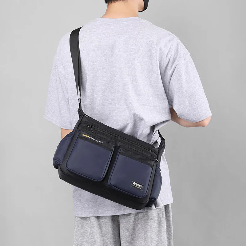 Multi-layer Pocket n Oxford Shoulder Bag Large Capacity Mens Casual Fashion Single Shoulder Crossbody Messenger Bag 251230