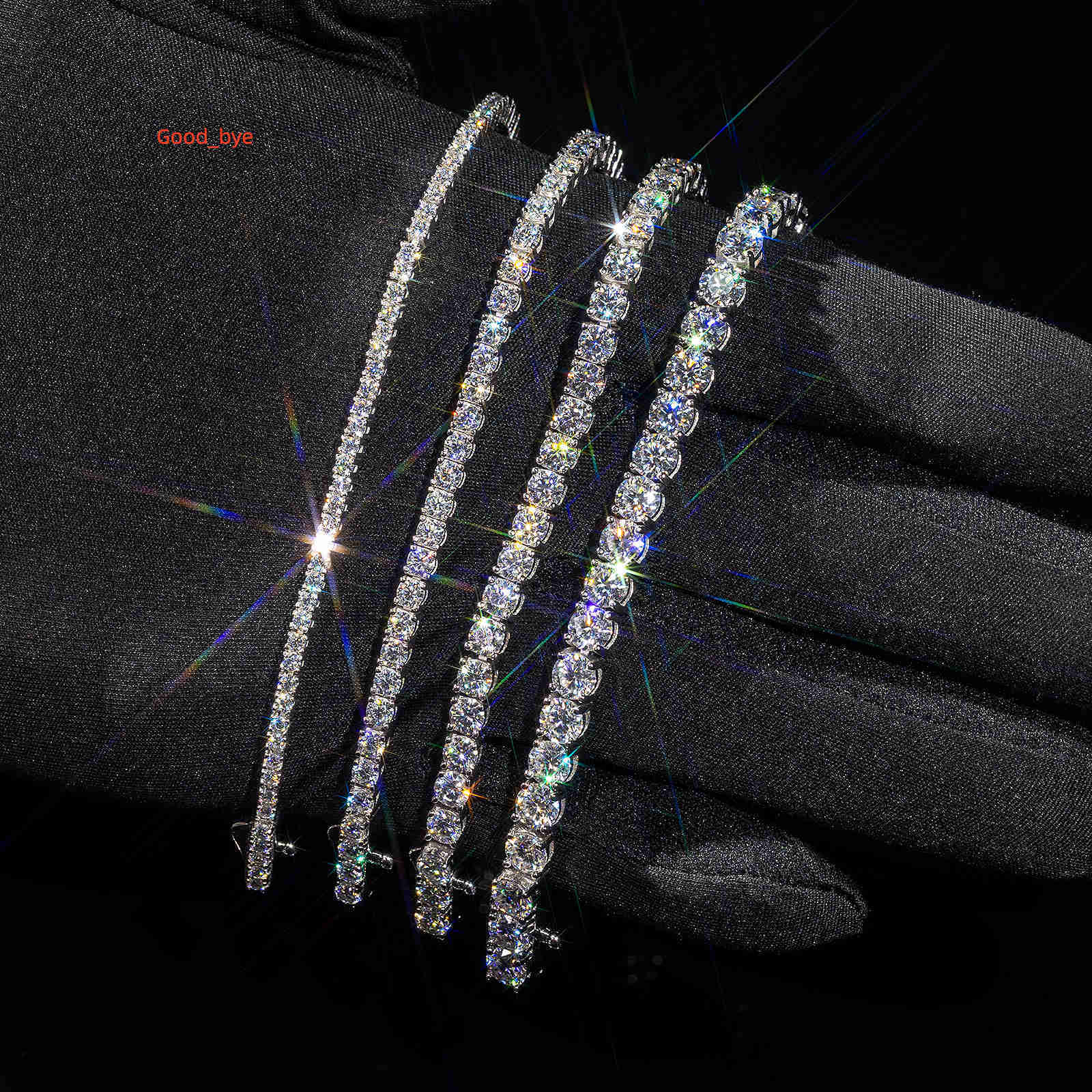 Moissanite Tennis Bracelet 925 Sterling Silver 3mm 65 in Lab-Grown Diamond Wedding Bridal Birthday Gift Women Men Fine Jewelry