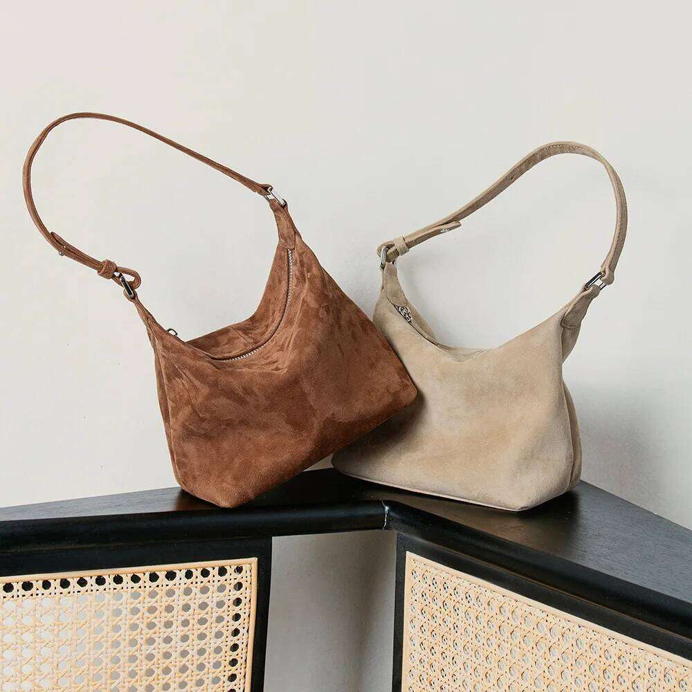 Sheepskin Suede Women's Armpit Autumn New Niche Design Vintage Commuter High Quality One-Shoulder Crossbody Bag Suotong251222