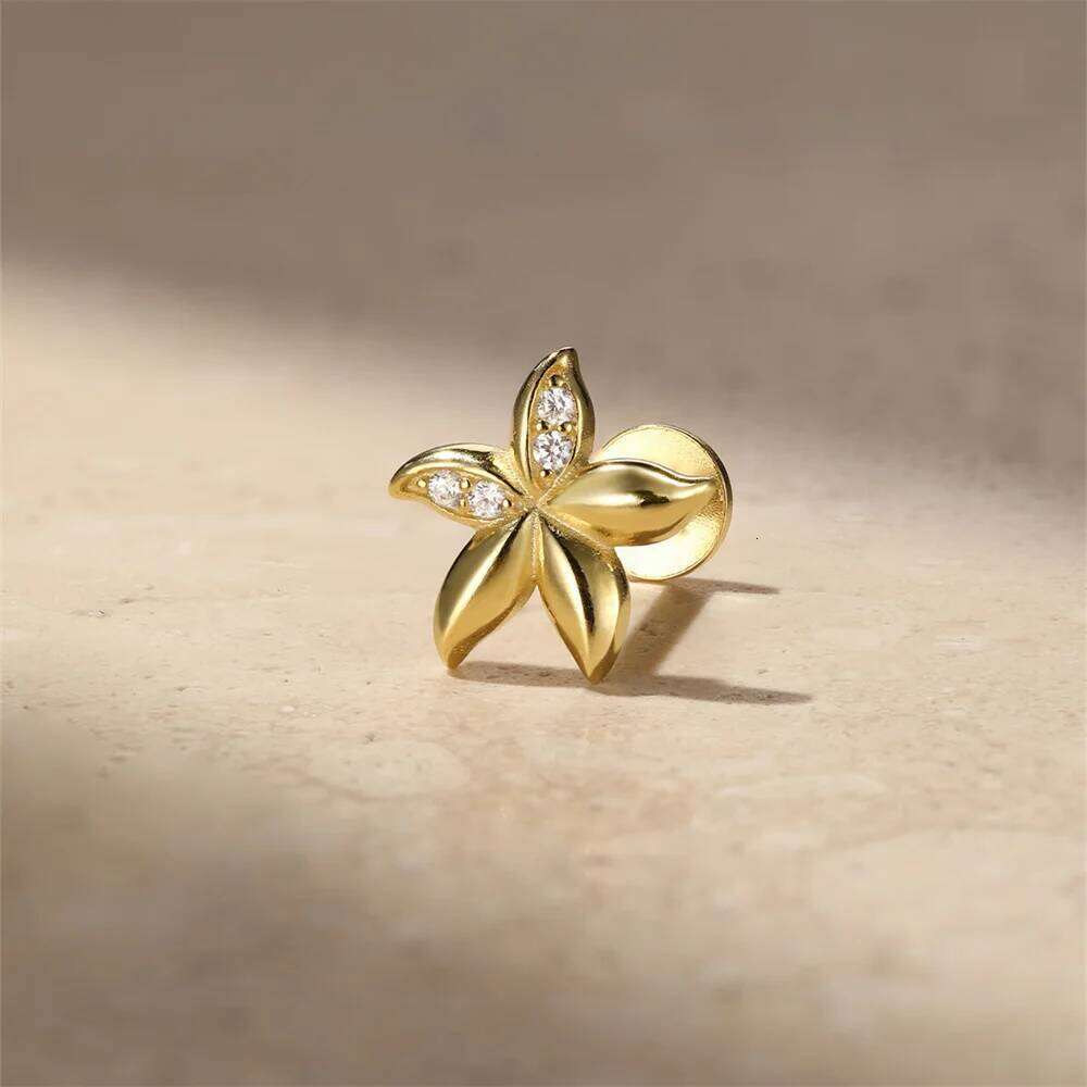 Aide 1Piece 925 Sterling Silver Hummingbird Flat Back Piercing Earrings For Women Ear Bone Studs Jewelry Gift