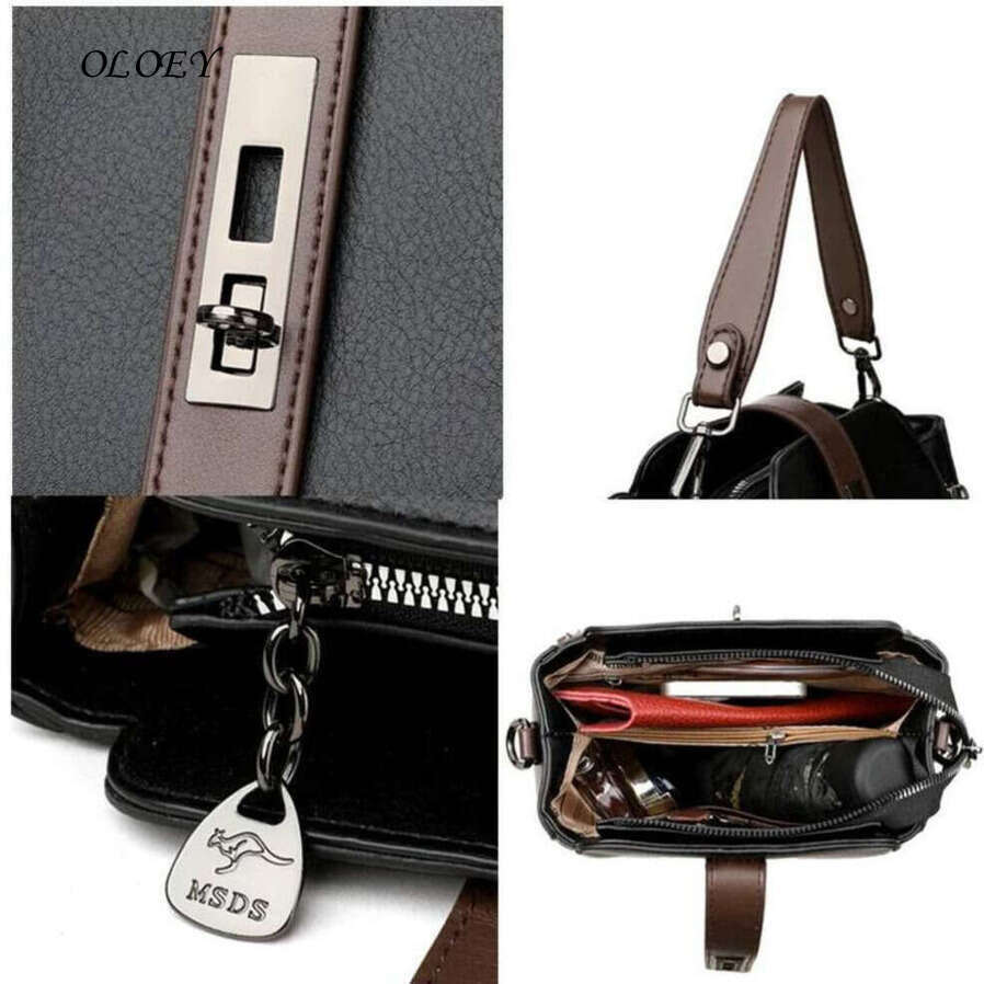 Oloey High Quality Leather Luxury Purses And Handbags Women Female Shoulder Crossbody Bags For Ladies 2024 Sac A Main Noble temperament bag