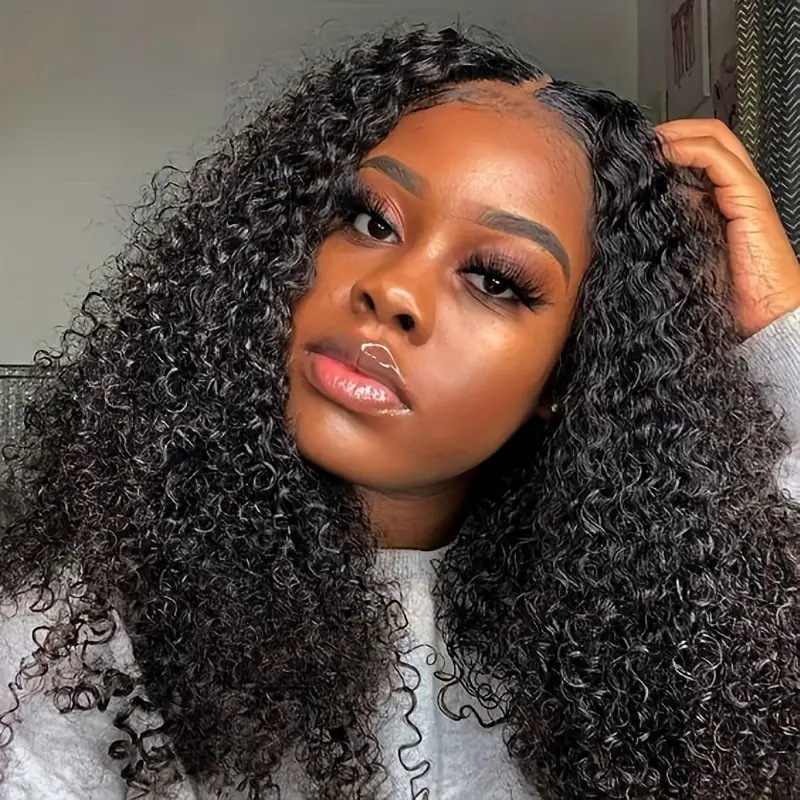 Cross border Trade European American Fashion Front Lace Wigs with Natural, Fluffy Curls Popular in Africa Front Lace Wigs