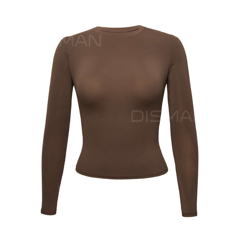 T-Shirt Base Shirt Tight High Elasticity Women's Comfortable Breathable Round Neck Long Sleeve Top Early Autumn