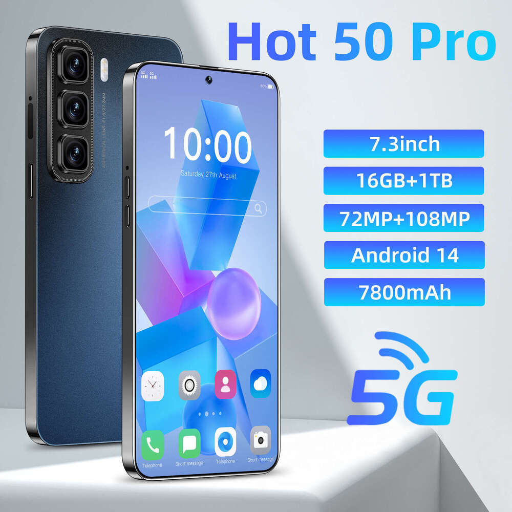Famous brand cross-border exclusive smartphone Hot 50 Pro high-definition large screen 16+1TB source factory direct sales CKS
