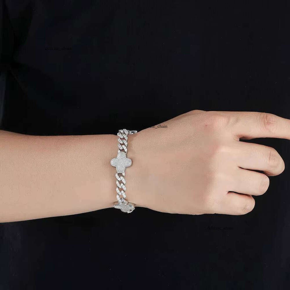 VVS Moissanite BES Multifunctional Women's Clover Necklace Gold-Plated Hip-Hop Fashion Accessories Wedding Engagement Party Gift