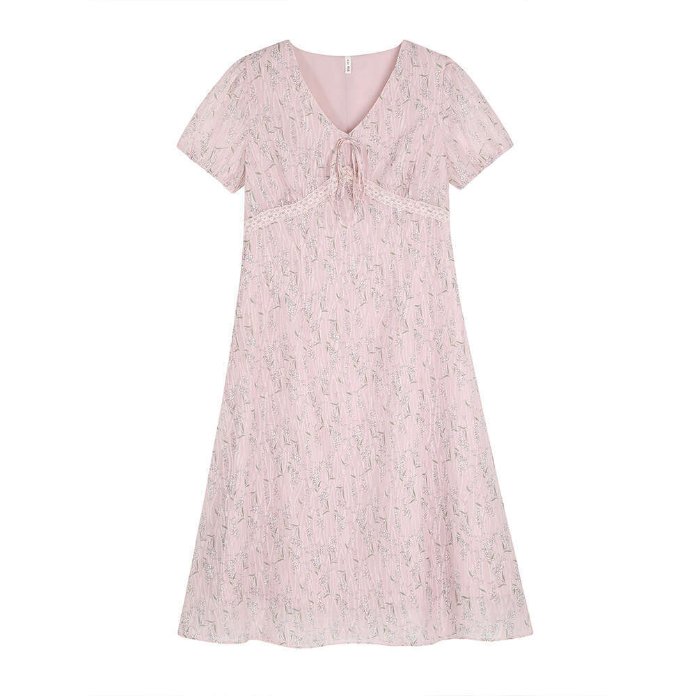 Elegant V Neck Lace Floral Off Shoulder For Plus Size Women Loose Fit Slimming Mid Length Dress Women S Luxury Clothing