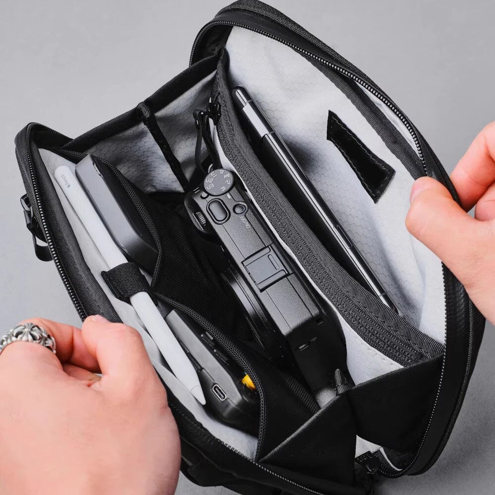 Cross-Border New Waterproof Xpac Nylon Functional Wind Storage Multi-Functional Crossbody Men's Portable Handbag Bag