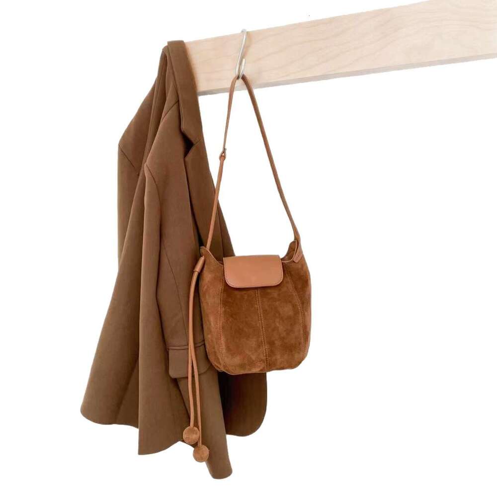 Hot-Selling Matte Pumpkin Autumn Winter New Fashion Soft Leather Lazy Style Niche High-End Feel Single Shoulder Crossbody Bag