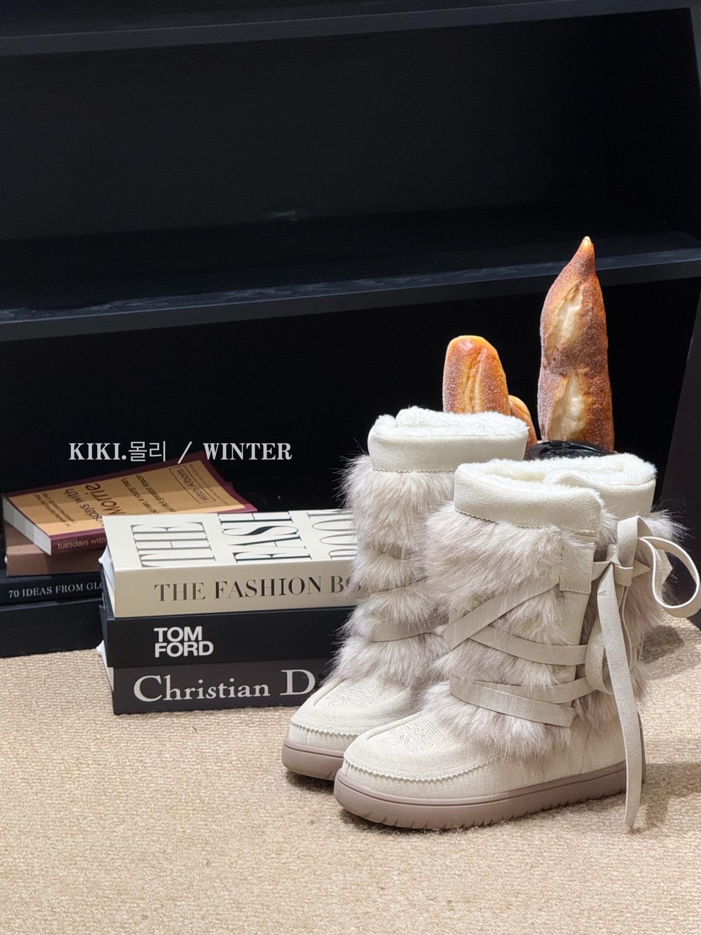 2025 new mollykiki non-slip warm thickened fashionable snow boots 2025 winter new product high-top 3cm casual cotton shoes trendy