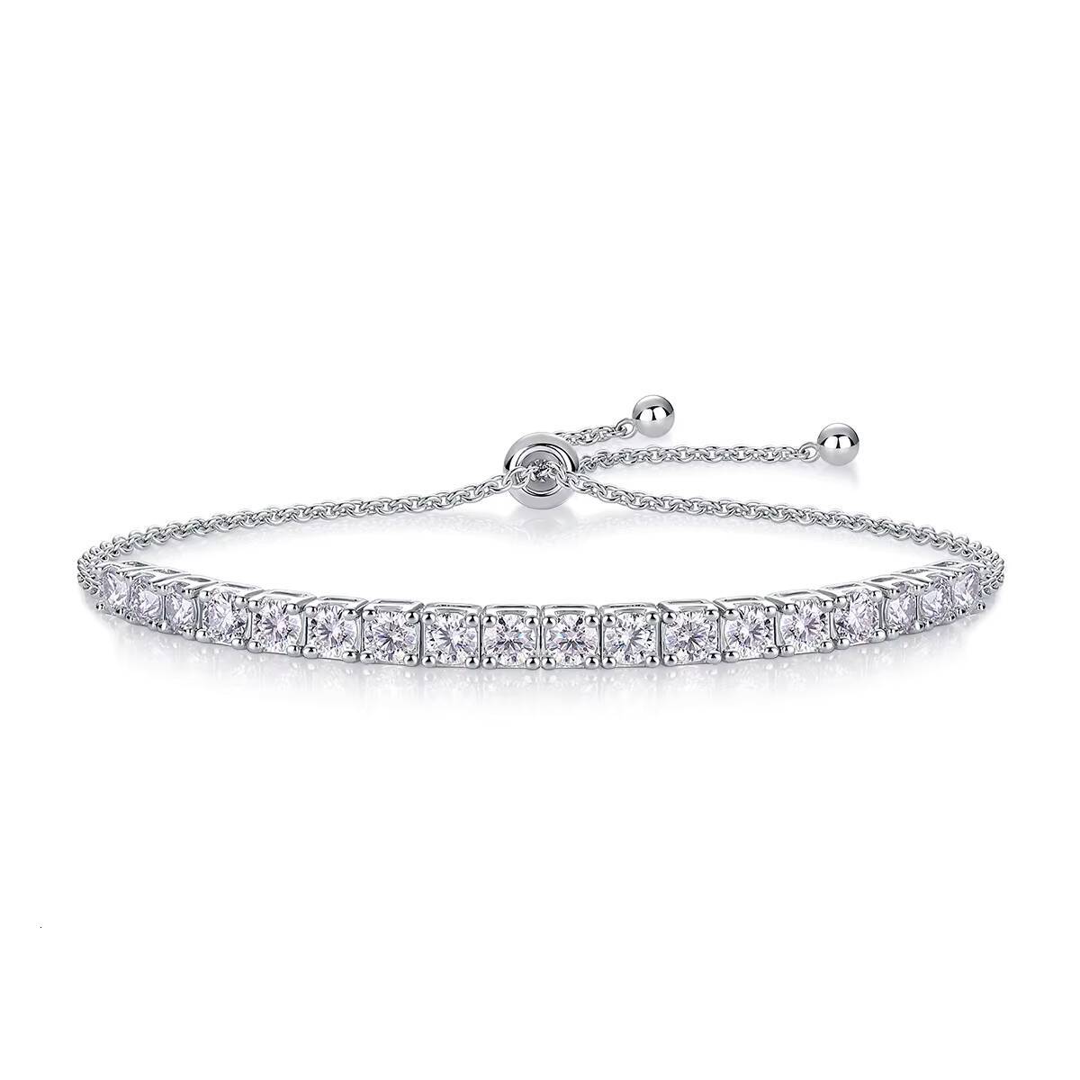 Shining Simple Luxury Geometric Platinum Plated Charm Adjustable Bracelet for Womens Anniversary