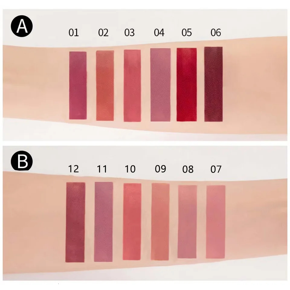 6pcs waterproof lipstick set long-lasting matte lip gloss a delicate gift for girls for Halloween and Christmas 251230