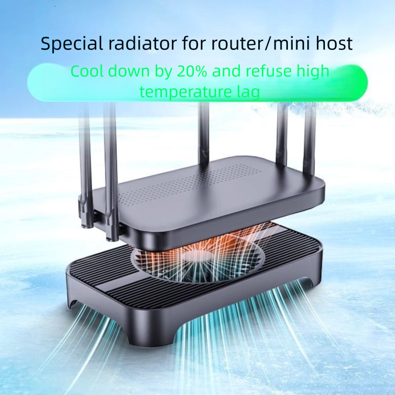 Z-X3 router heat sink base broadband optical modem set-top box MINI host bracket USB fan 14CM